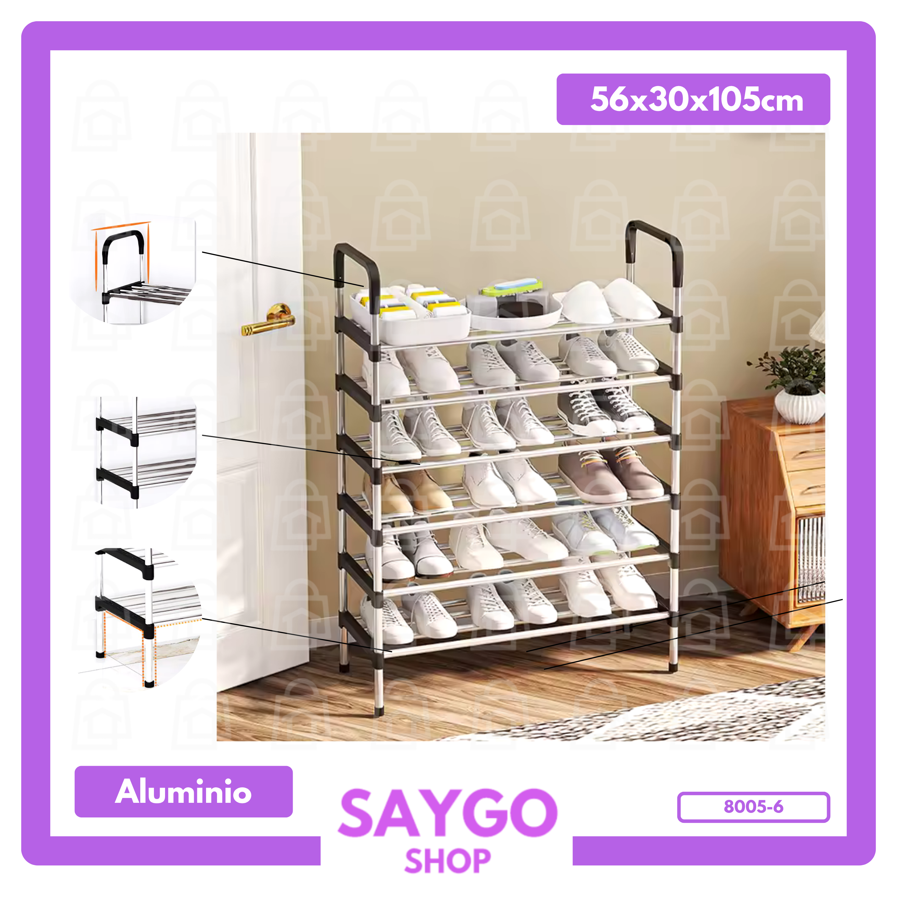 Organizador de zapatos sin forro