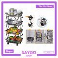 Cesta plegable multiuso de 4 niveles