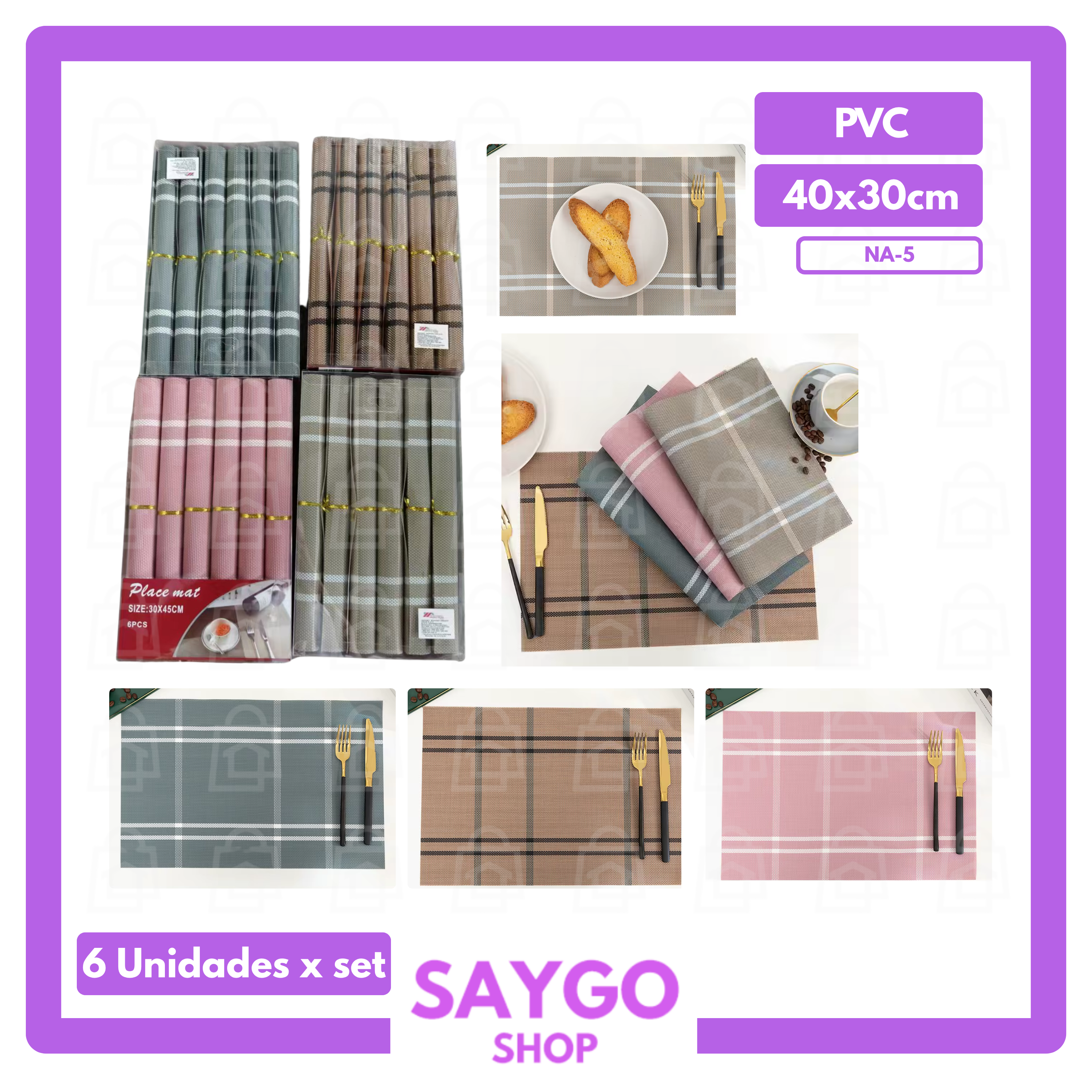 Individual de mimbre "C"(SET)