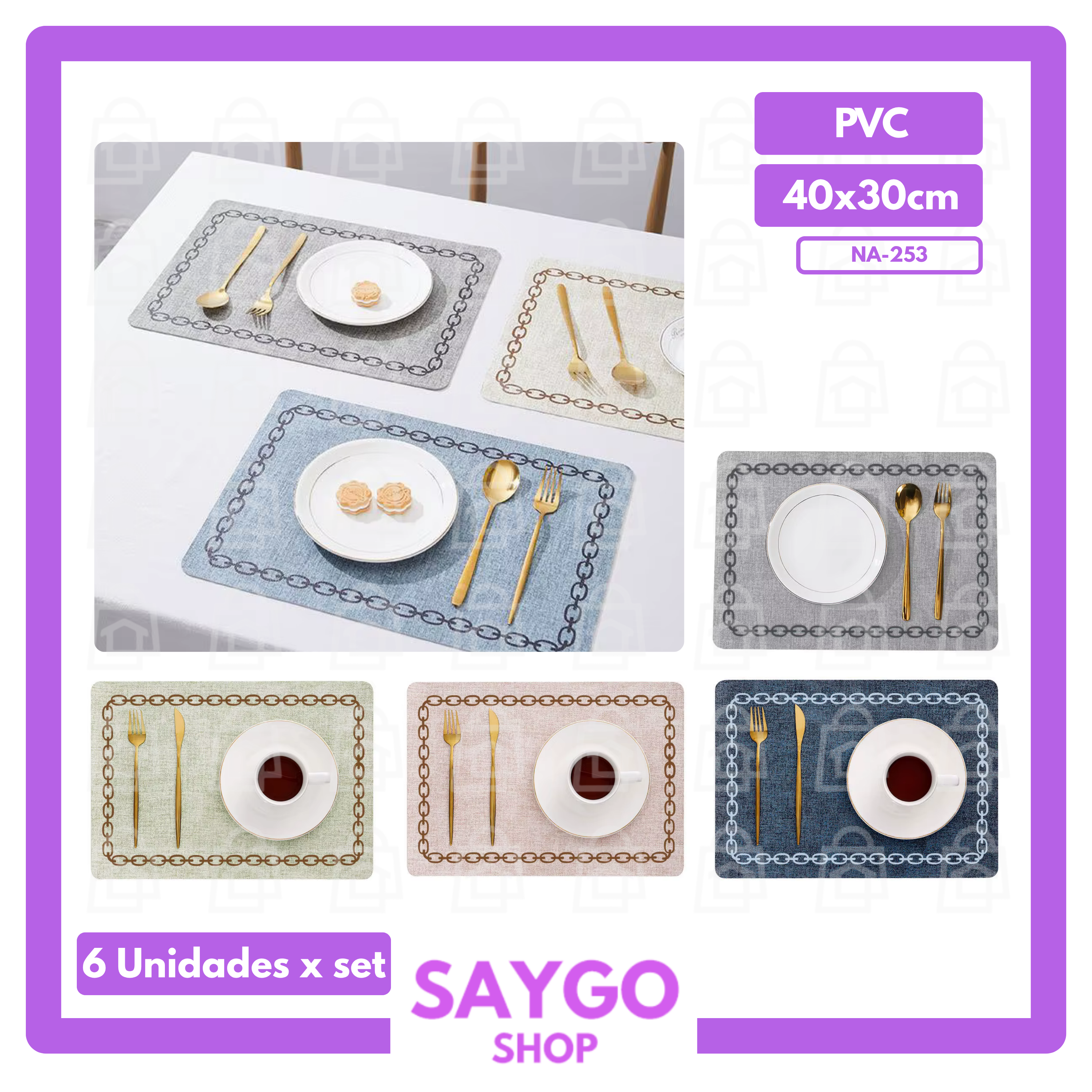 Individual de PVC inglés "B" (SET)
